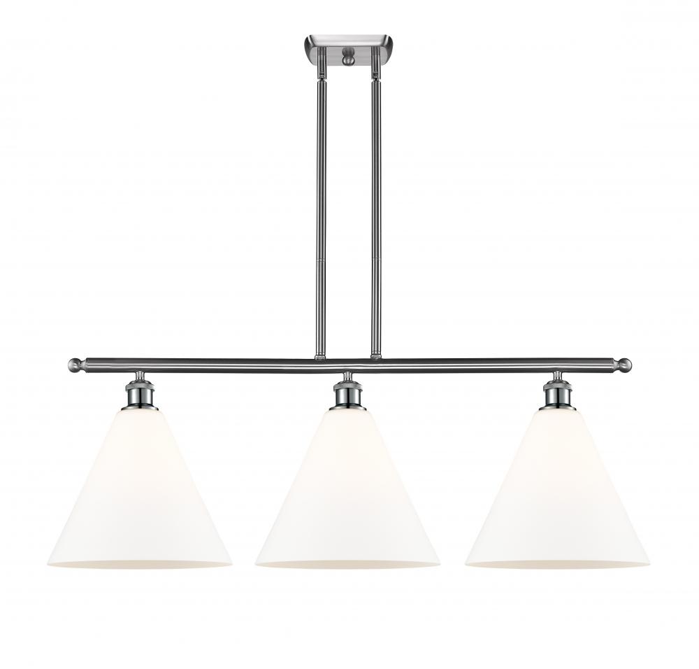 Berkshire - 3 Light - 39 inch - Brushed Satin Nickel - Stem hung - Island Light