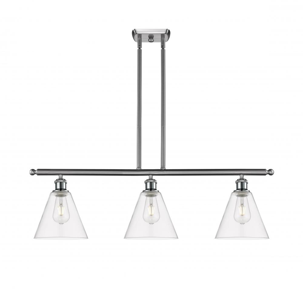 Berkshire - 3 Light - 36 inch - Brushed Satin Nickel - Stem hung - Island Light