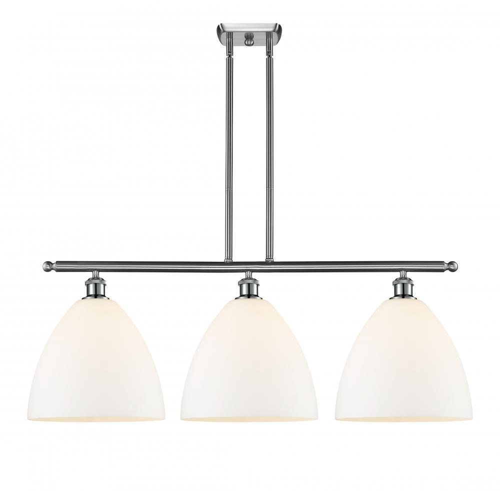 Bristol - 3 Light - 39 inch - Brushed Satin Nickel - Stem hung - Island Light