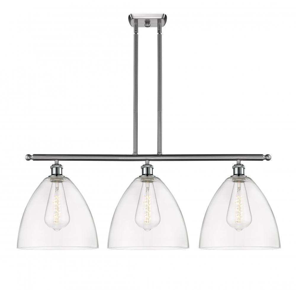 Bristol - 3 Light - 39 inch - Brushed Satin Nickel - Stem hung - Island Light