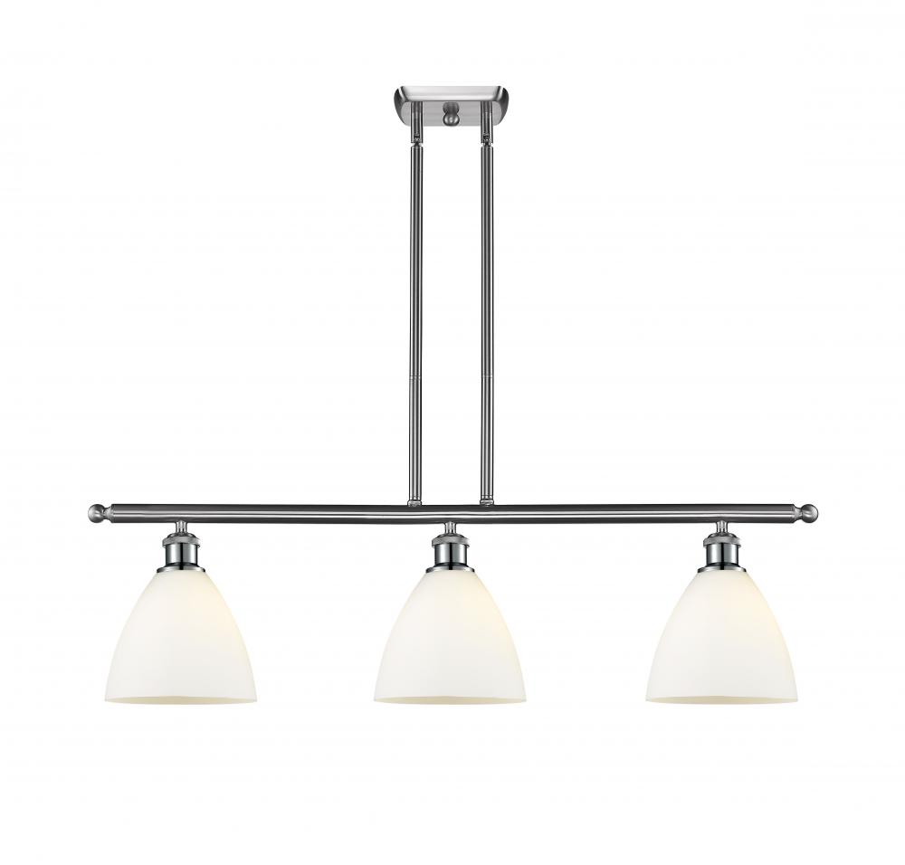 Bristol - 3 Light - 36 inch - Brushed Satin Nickel - Stem hung - Island Light