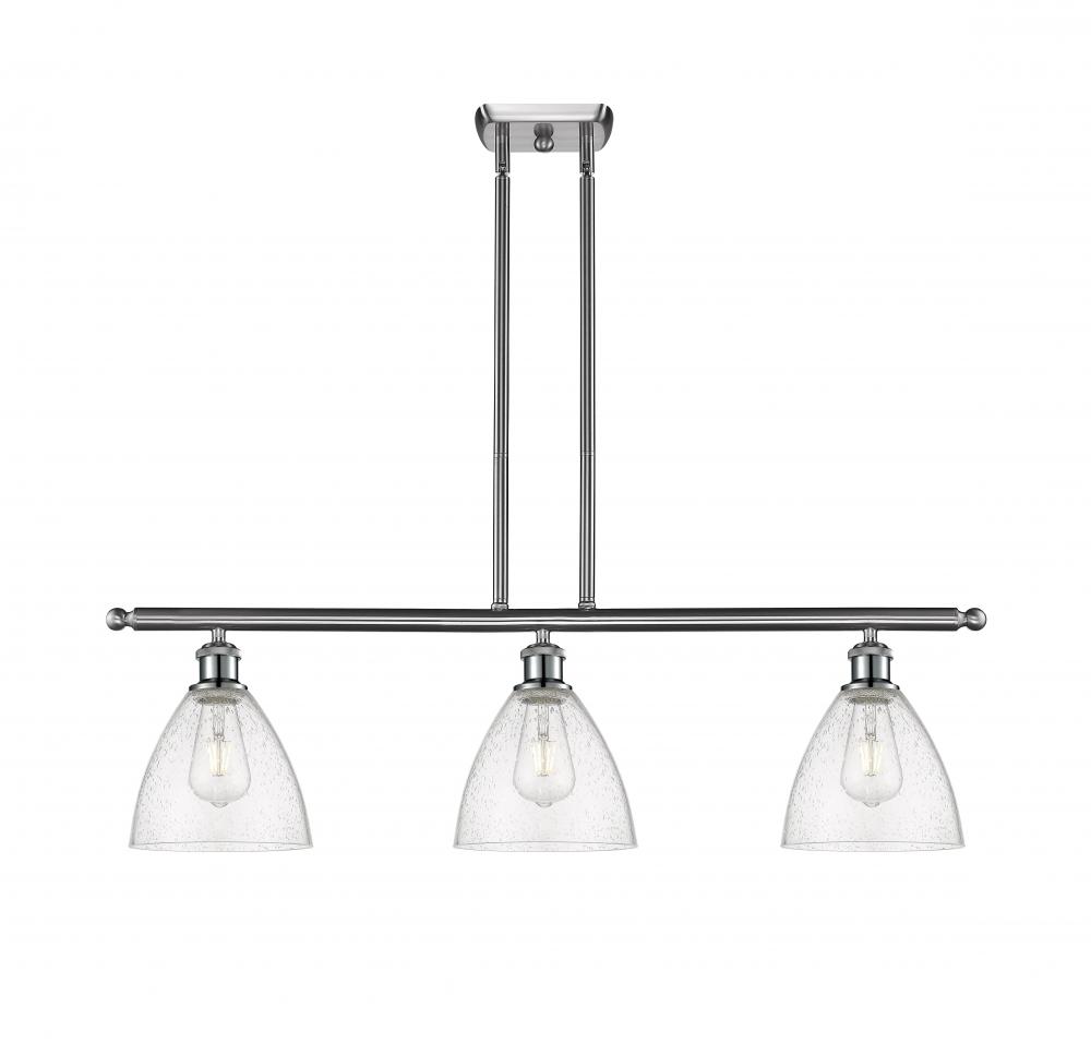 Bristol - 3 Light - 36 inch - Brushed Satin Nickel - Stem hung - Island Light