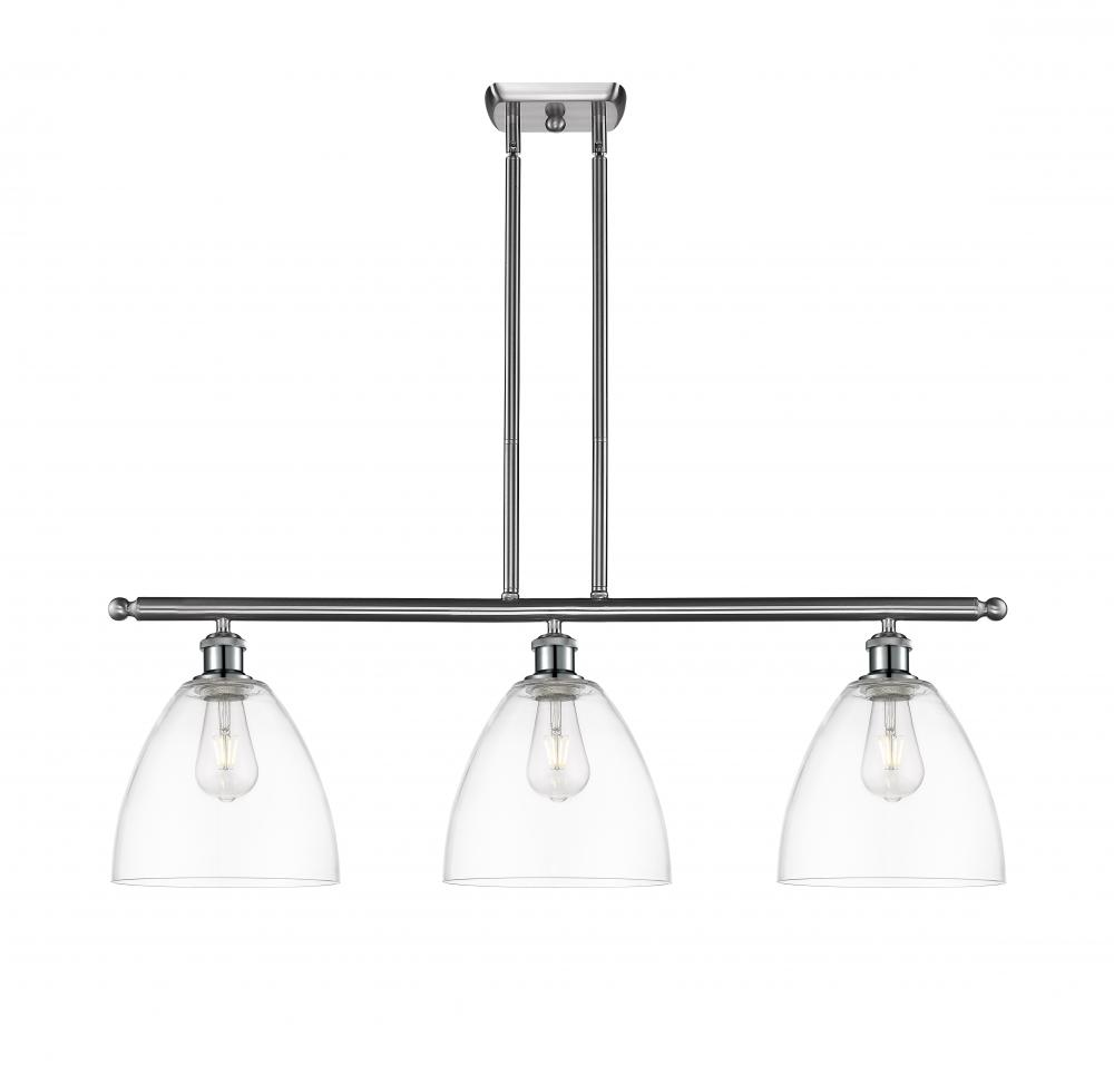 Bristol - 3 Light - 36 inch - Brushed Satin Nickel - Stem hung - Island Light