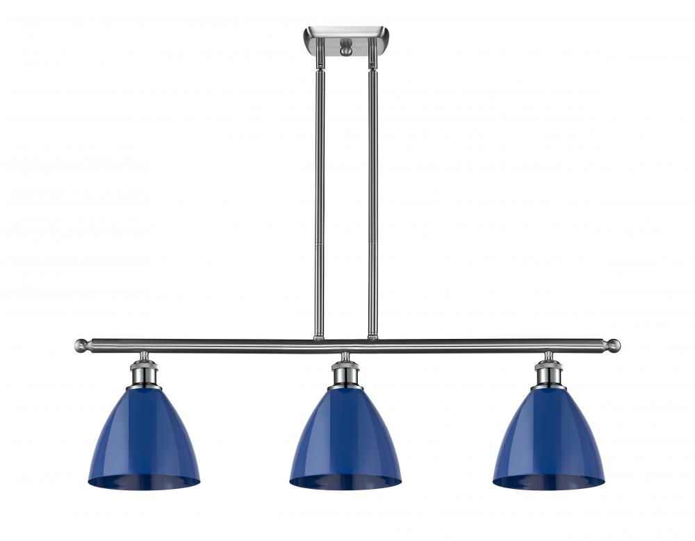 Plymouth - 3 Light - 36 inch - Brushed Satin Nickel - Stem hung - Island Light