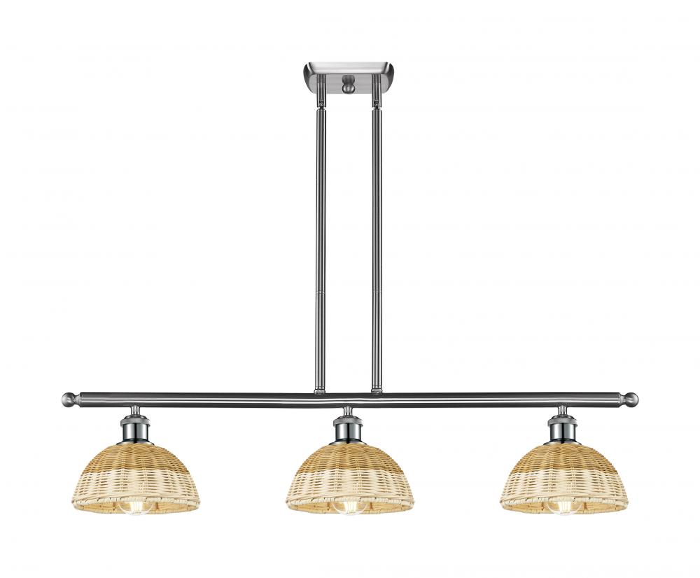 Bristol Natural II - 3 Light - 36 inch - Brushed Satin Nickel - Stem Hung - Island Light