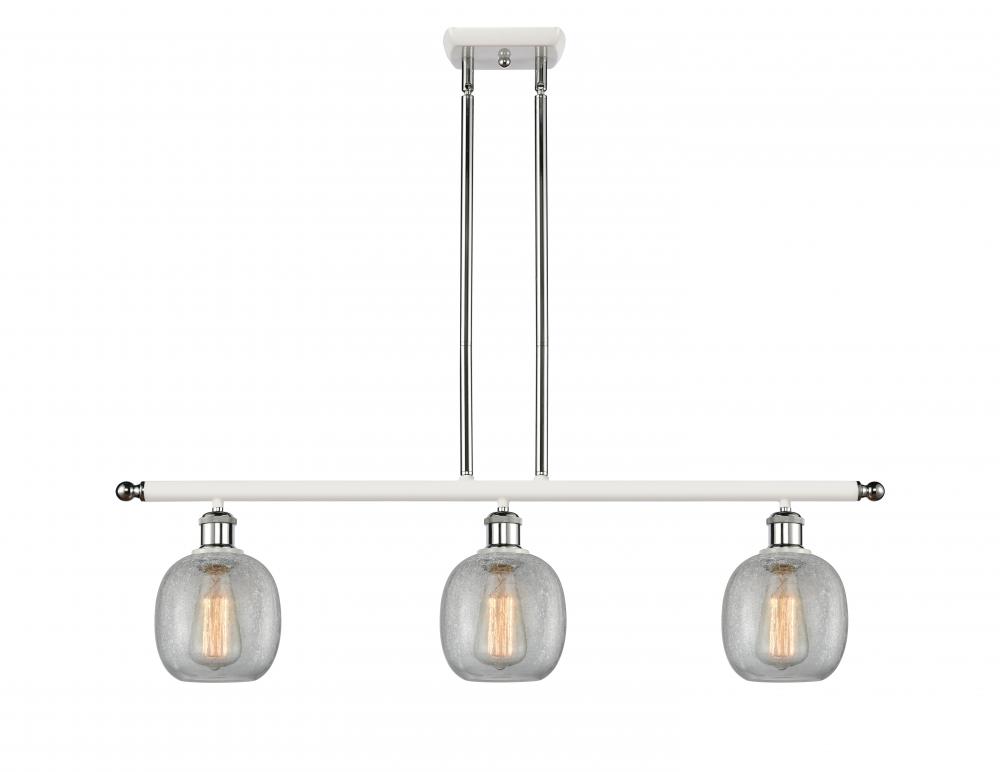 Belfast - 3 Light - 36 inch - White Polished Chrome - Stem hung - Island Light