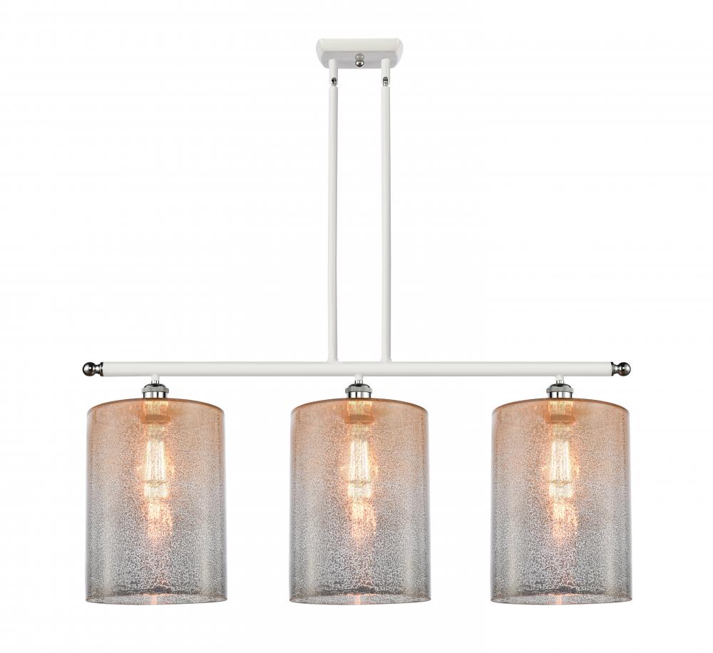 Cobbleskill - 3 Light - 36 inch - White Polished Chrome - Stem hung - Island Light