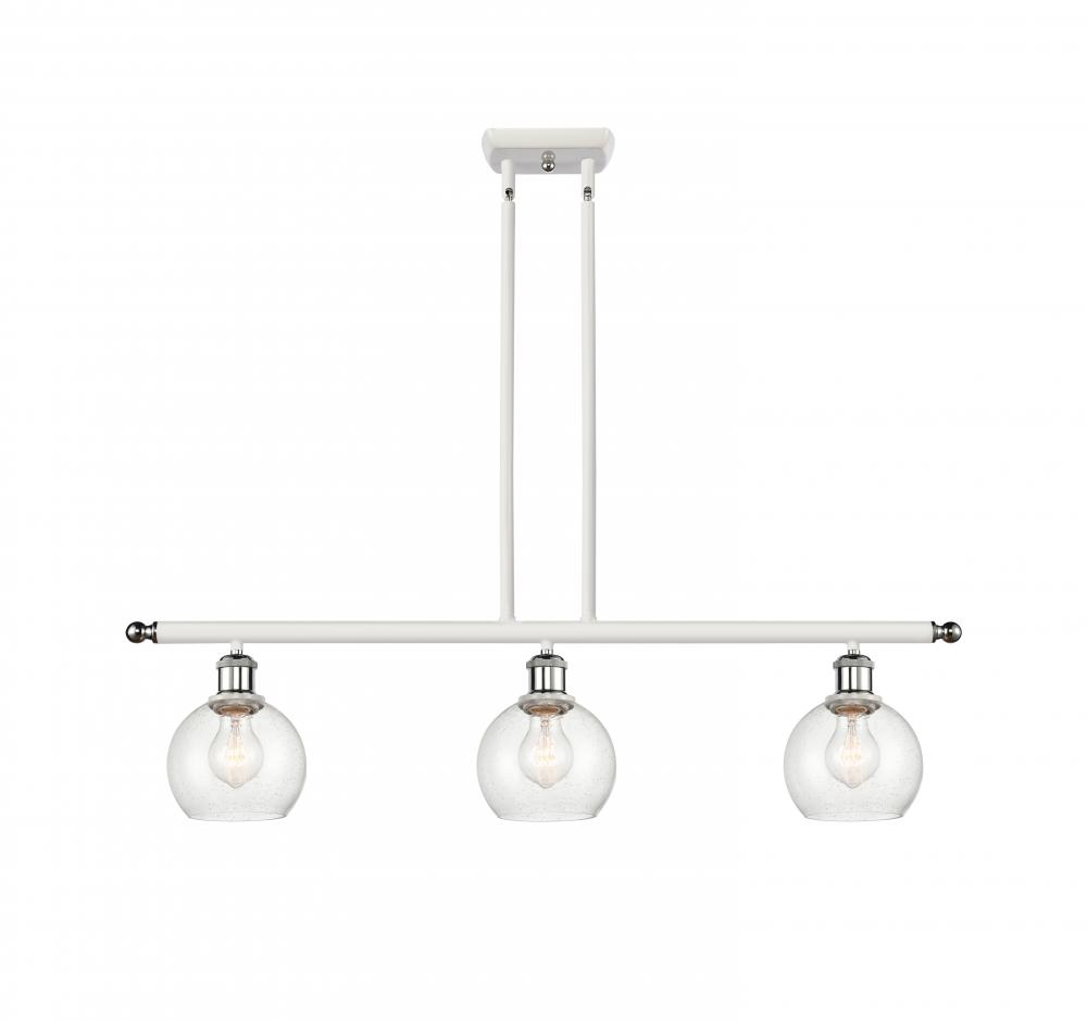 Athens - 3 Light - 36 inch - White Polished Chrome - Stem hung - Island Light