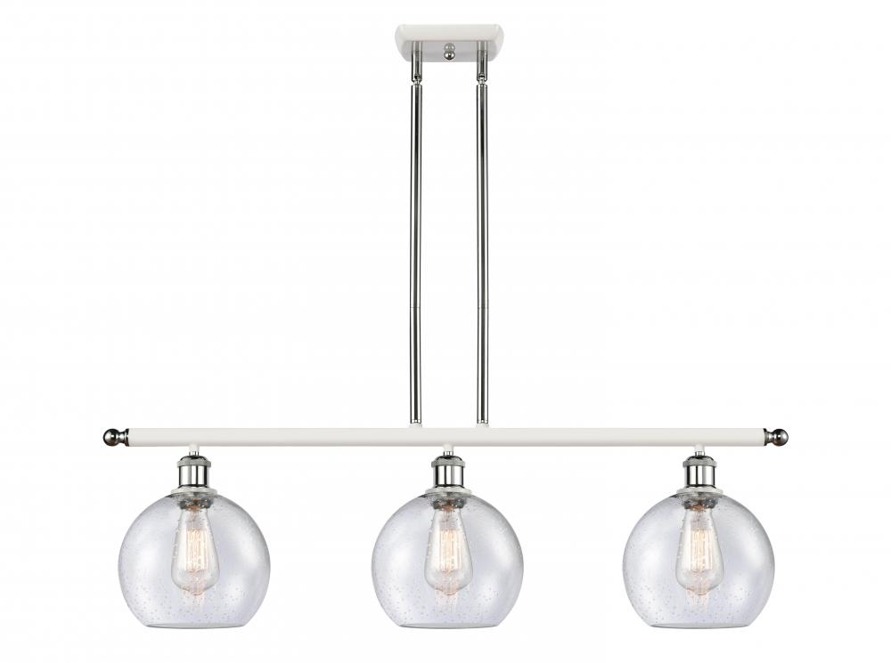 Athens - 3 Light - 36 inch - White Polished Chrome - Stem hung - Island Light