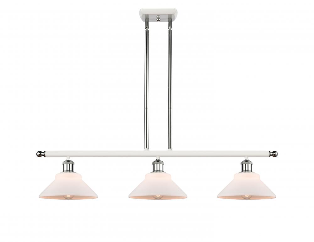 Orwell - 3 Light - 36 inch - White Polished Chrome - Stem hung - Island Light