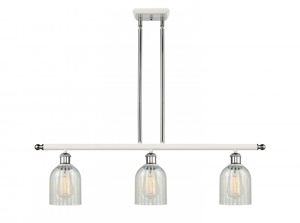 Caledonia - 3 Light - 36 inch - White Polished Chrome - Stem hung - Island Light