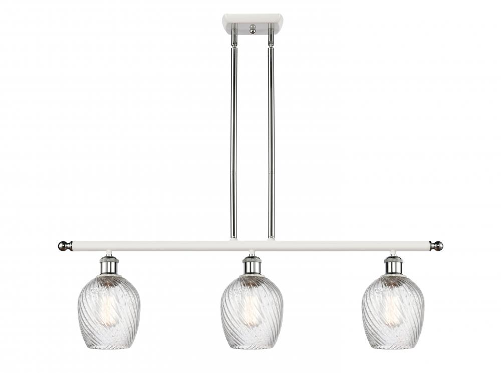 Salina - 3 Light - 36 inch - White Polished Chrome - Stem hung - Island Light