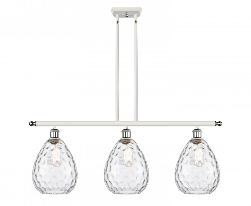 Waverly - 3 Light - 36 inch - White Polished Chrome - Stem hung - Island Light
