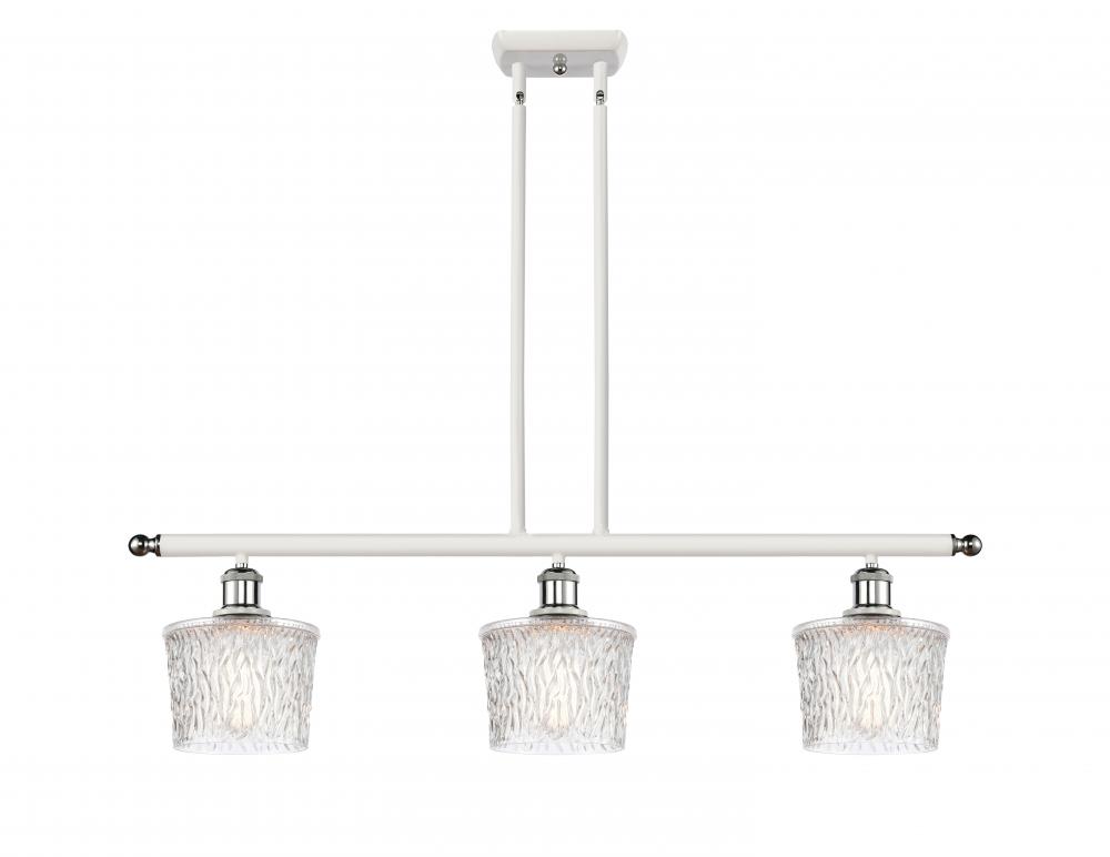 Niagara - 3 Light - 36 inch - White Polished Chrome - Stem hung - Island Light
