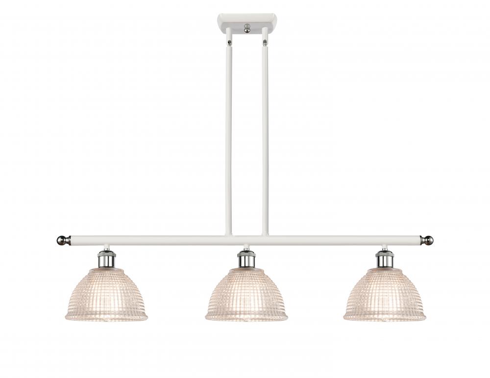Arietta - 3 Light - 36 inch - White Polished Chrome - Stem hung - Island Light