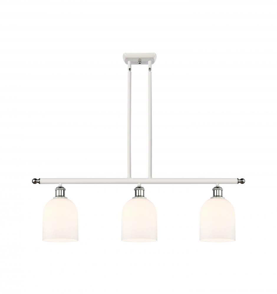 Bella - 3 Light - 36 inch - White Polished Chrome - Stem hung - Island Light
