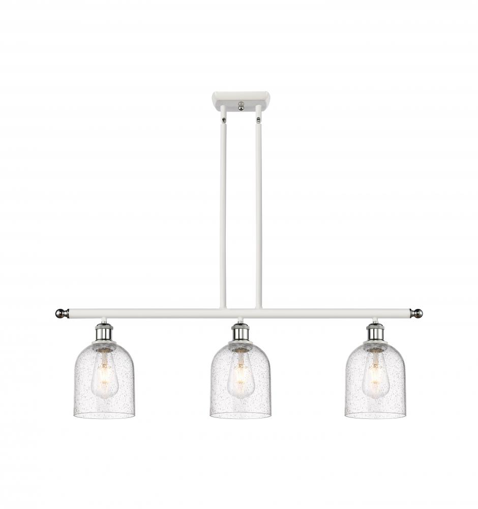 Bella - 3 Light - 36 inch - White Polished Chrome - Stem hung - Island Light