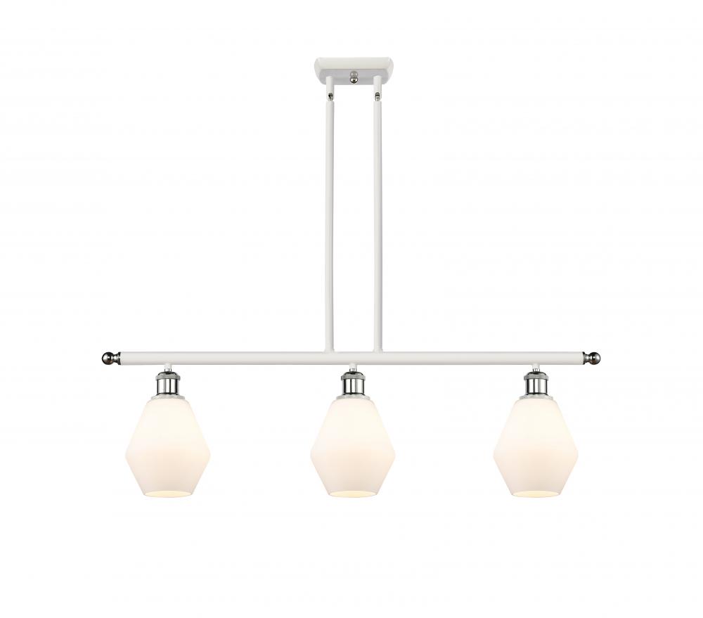 Cindyrella - 3 Light - 36 inch - White Polished Chrome - Stem hung - Island Light