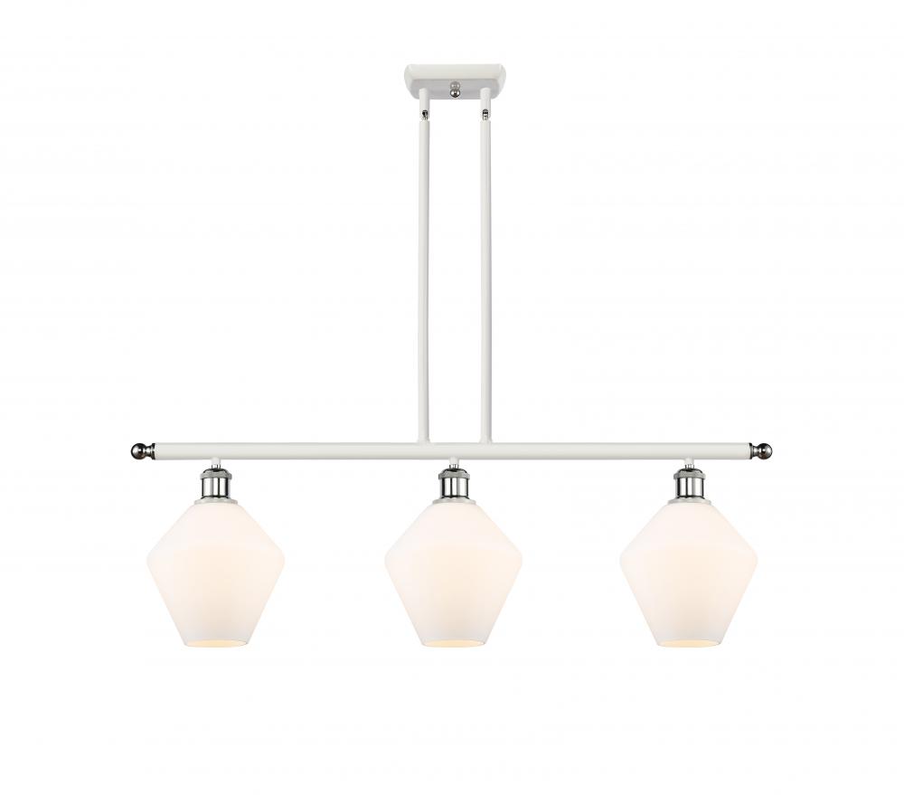 Cindyrella - 3 Light - 36 inch - White Polished Chrome - Stem hung - Island Light