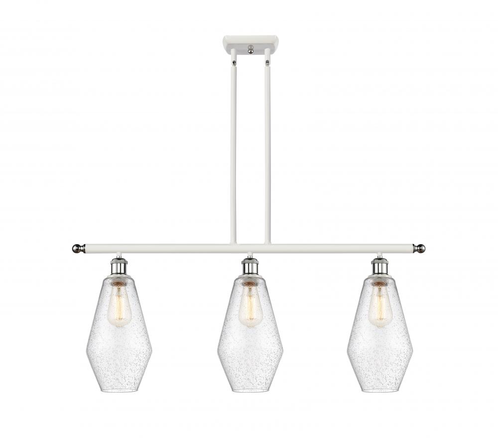 Cindyrella - 3 Light - 36 inch - White Polished Chrome - Stem hung - Island Light