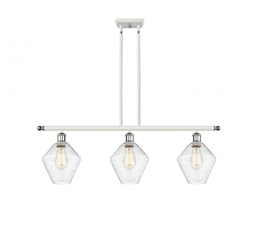 Cindyrella - 3 Light - 36 inch - White Polished Chrome - Stem hung - Island Light
