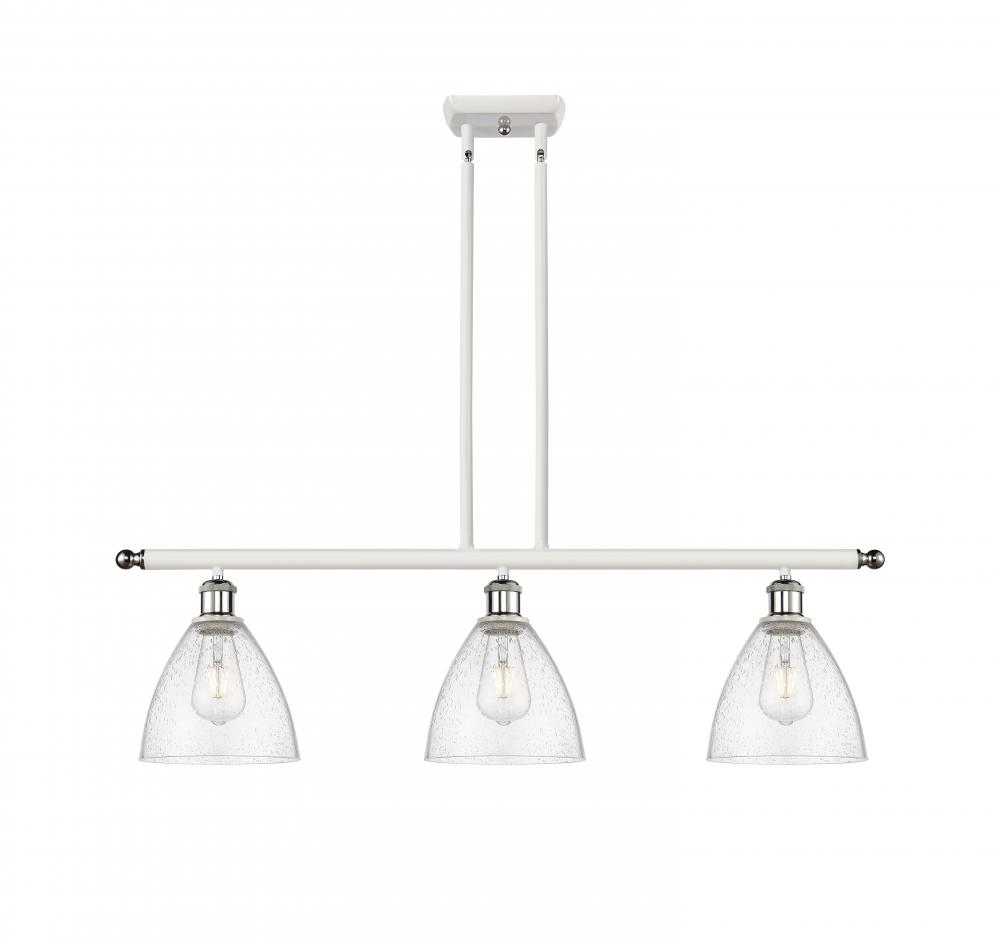 Bristol - 3 Light - 36 inch - White Polished Chrome - Stem hung - Island Light