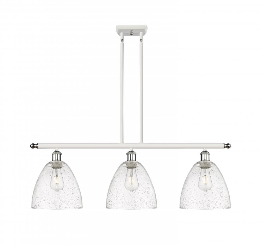Bristol - 3 Light - 36 inch - White Polished Chrome - Stem hung - Island Light