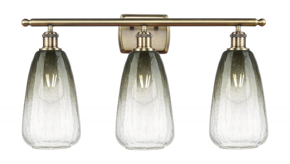 Brookhaven Almond - 3 Light - 26 inch - Antique Brass - Bath Vanity Light
