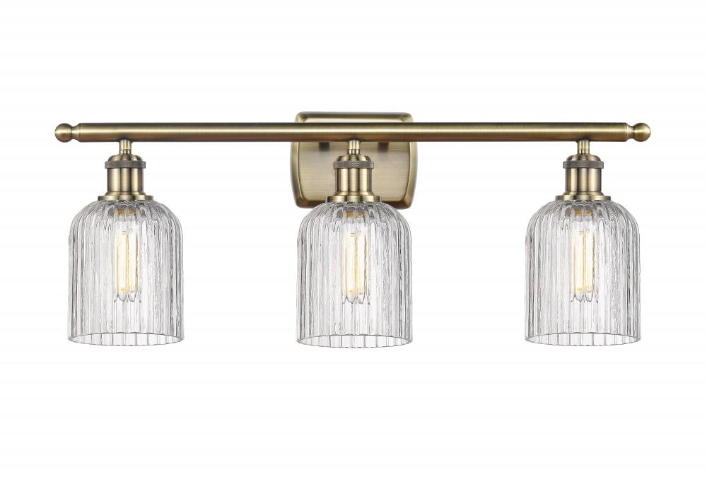 Bridal Veil - 3 Light - 25 inch - Antique Brass - Bath Vanity Light