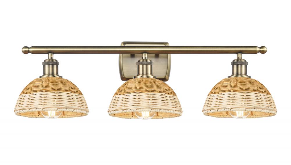 Bristol Natural II - 3 Light - 28 inch - Antique Brass - Bath Vanity Light