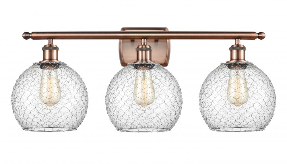Farmhouse Chicken Wire 3 Light Bath Vanity Light