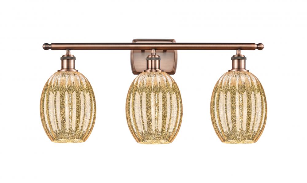 Preston Bulb - 3 Light - 26 inch - Antique Copper - Bath Vanity Light