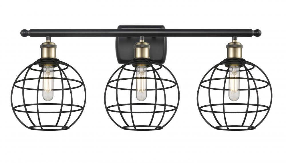 Lake Placid - 3 Light - 28 inch - Black Antique Brass - Bath Vanity Light