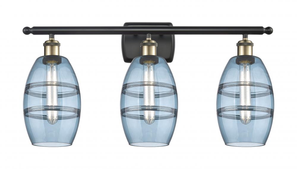 Vaz - 3 Light - 26 inch - Black Antique Brass - Bath Vanity Light