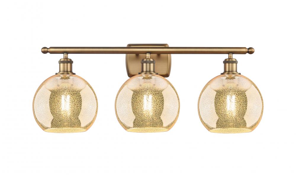 Athens - 3 Light - 28 inch - Brushed Brass - Bath Vanity Light
