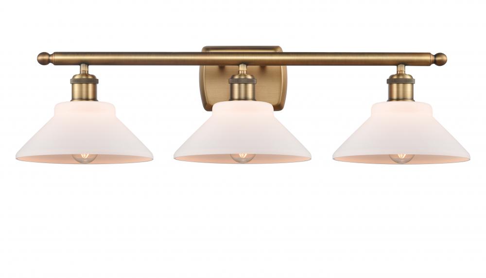 Orwell - 3 Light - 28 inch - Brushed Brass - Bath Vanity Light