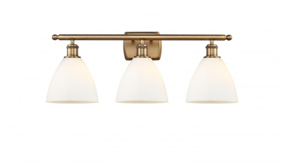 Bristol - 3 Light - 28 inch - Brushed Brass - Bath Vanity Light