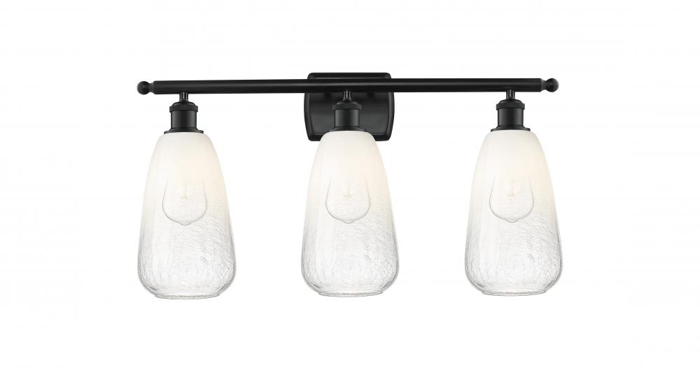 Brookhaven Almond - 3 Light - 26 inch - Matte Black - Bath Vanity Light