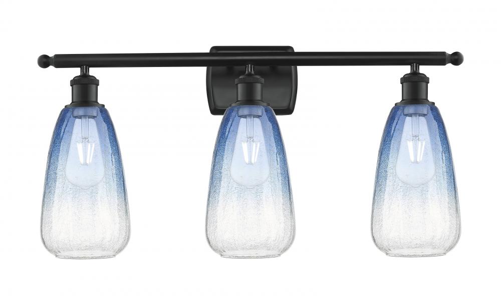 Brookhaven Almond - 3 Light - 26 inch - Matte Black - Bath Vanity Light