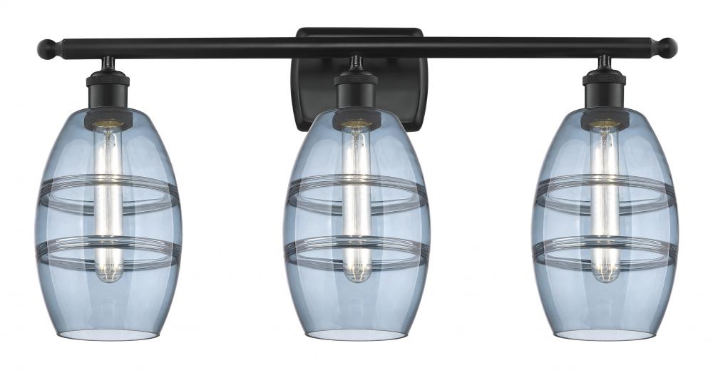 Vaz - 3 Light - 26 inch - Matte Black - Bath Vanity Light