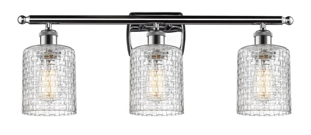 Cobbleskill - 3 Light - 25 inch - Polished Chrome - Bath Vanity Light