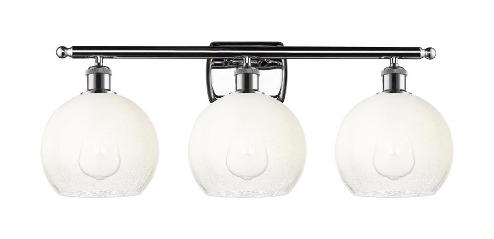 Brookhaven Globe - 3 Light - 28 inch - Polished Chrome - Bath Vanity Light