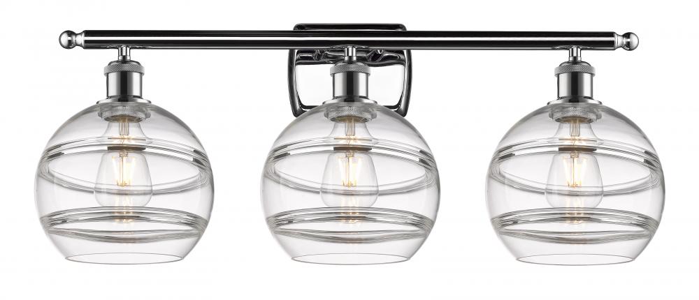 Rochester - 3 Light - 28 inch - Polished Chrome - Bath Vanity Light