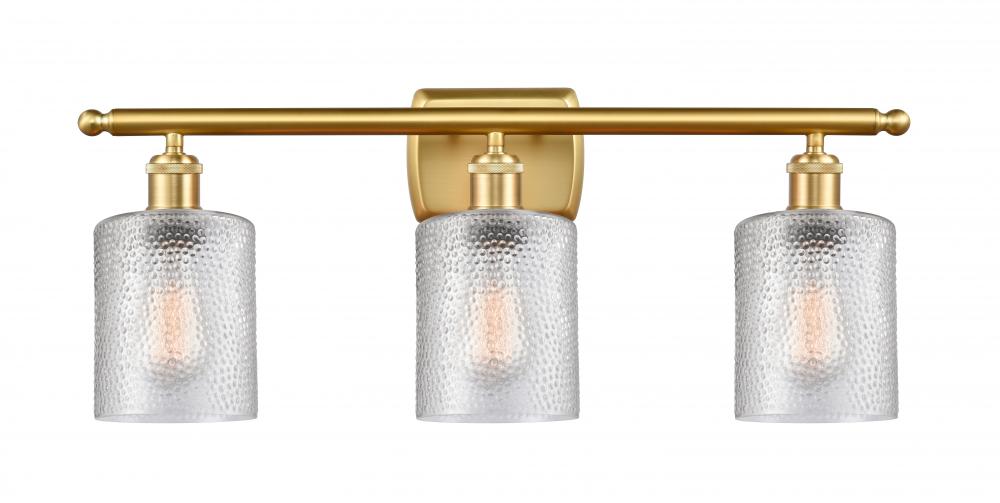 Cobbleskill - 3 Light - 25 inch - Satin Gold - Bath Vanity Light