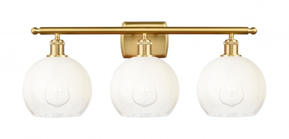 Brookhaven Globe - 3 Light - 28 inch - Satin Gold - Bath Vanity Light