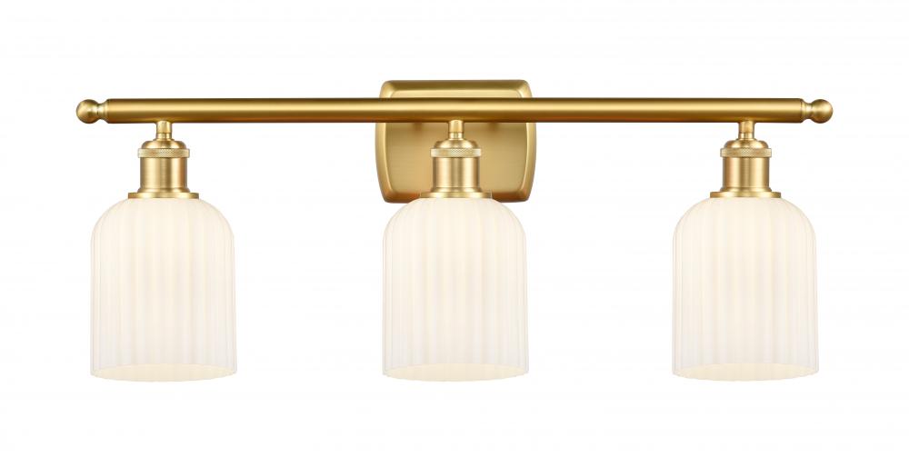 Bridal Veil - 3 Light - 25 inch - Satin Gold - Bath Vanity Light
