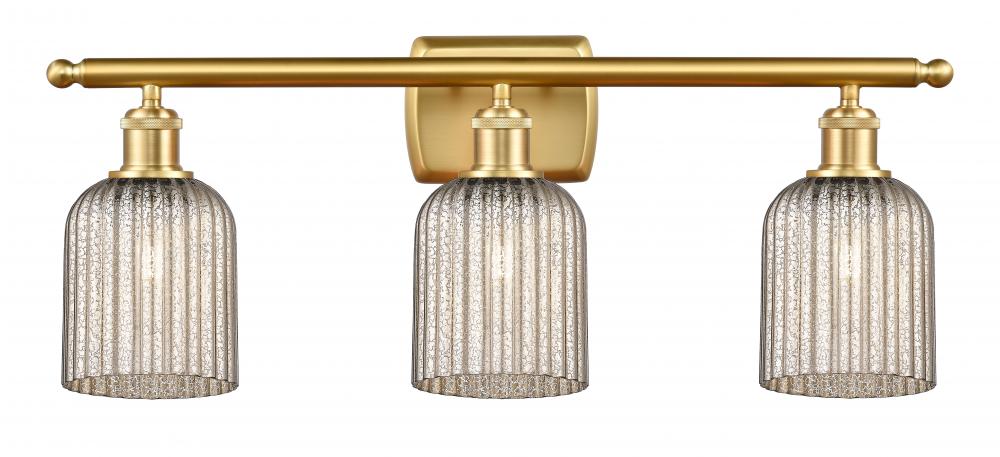 Bridal Veil - 3 Light - 25 inch - Satin Gold - Bath Vanity Light