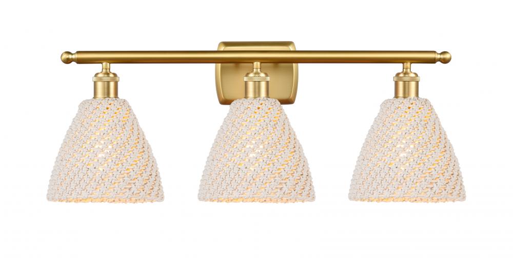 Bristol Natural - 3 Light - 28 inch - Satin Gold - Bath Vanity Light