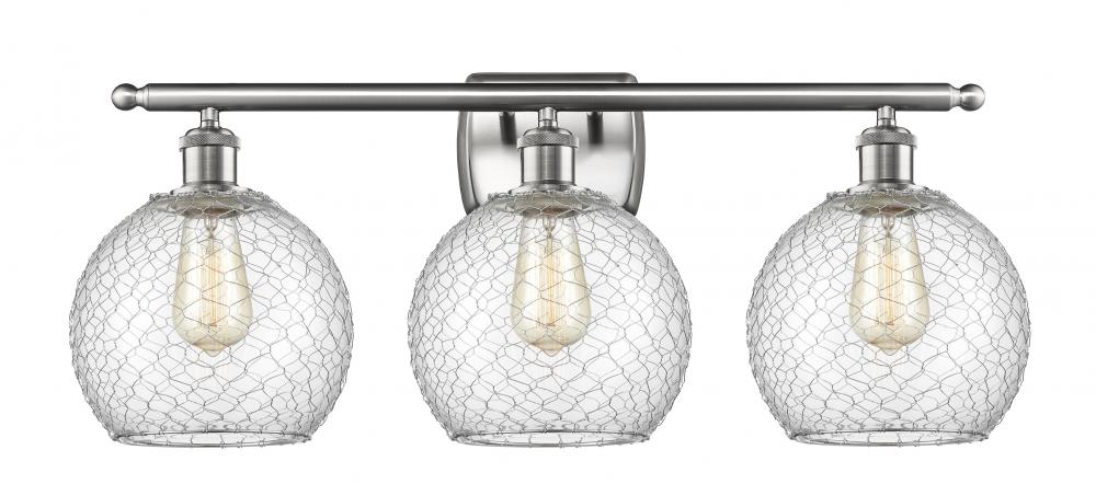Farmhouse Chicken Wire 3 Light Bath Vanity Light