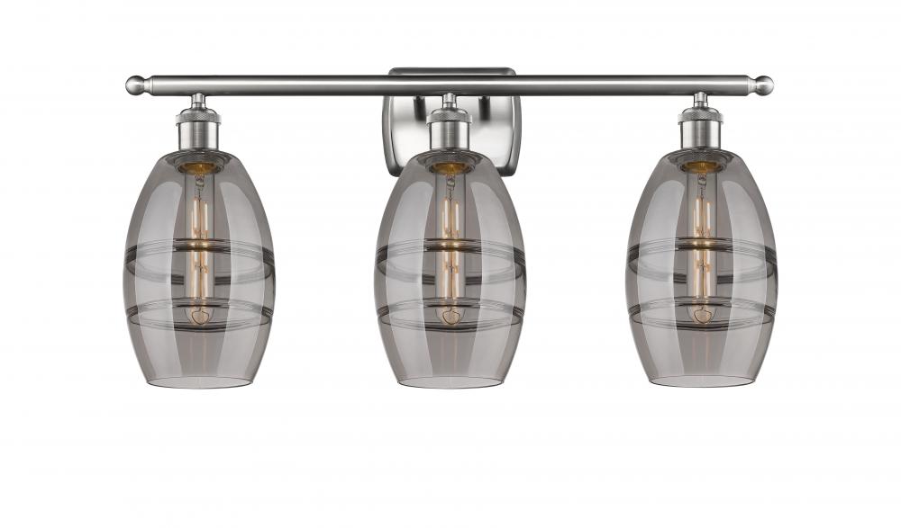 Vaz - 3 Light - 26 inch - Brushed Satin Nickel - Bath Vanity Light